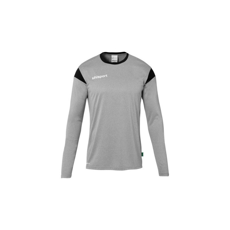 MAILLOT UHLSPORT SQUAD 27 ML GRIS FONCE CHINE/NOIR