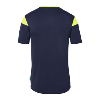 MAILLOT UHLSPORT SQUAD 27 MC BLEU MARINE/JAUNE FLUO