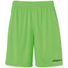 UHLSPORT CENTER BASIC SHORT WITHOUT SLIP VERT FLUO/NOIR
