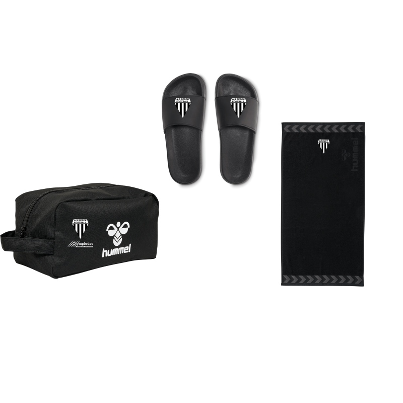 1-AS BERCK Pack : Trousse de toilette + Claquettes + Serviette